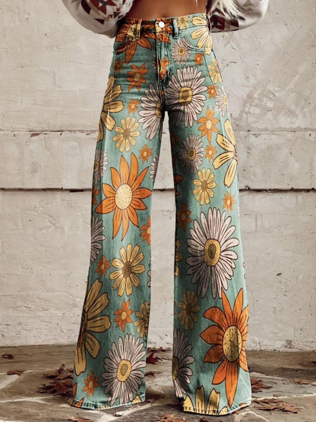 CIRILLA - VINTAGE FLOWER WIDE PANTS