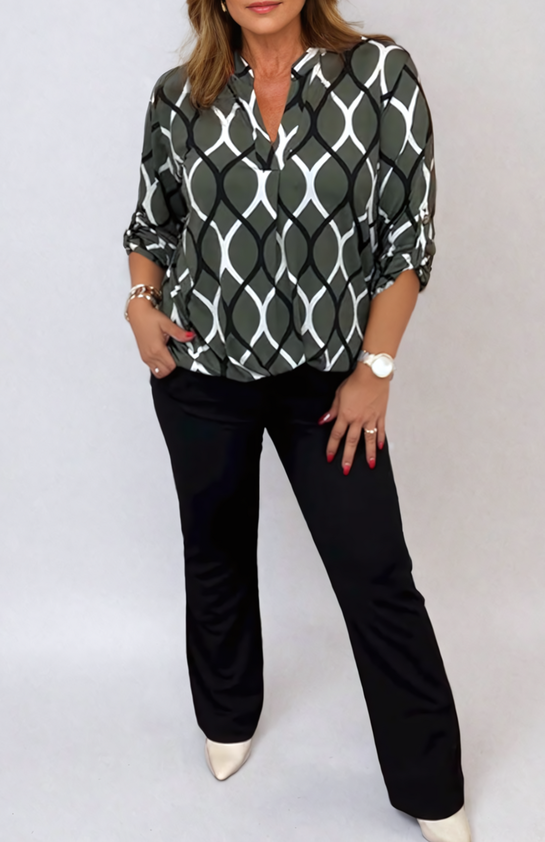 Grace/ Stylish Geometry Blouse