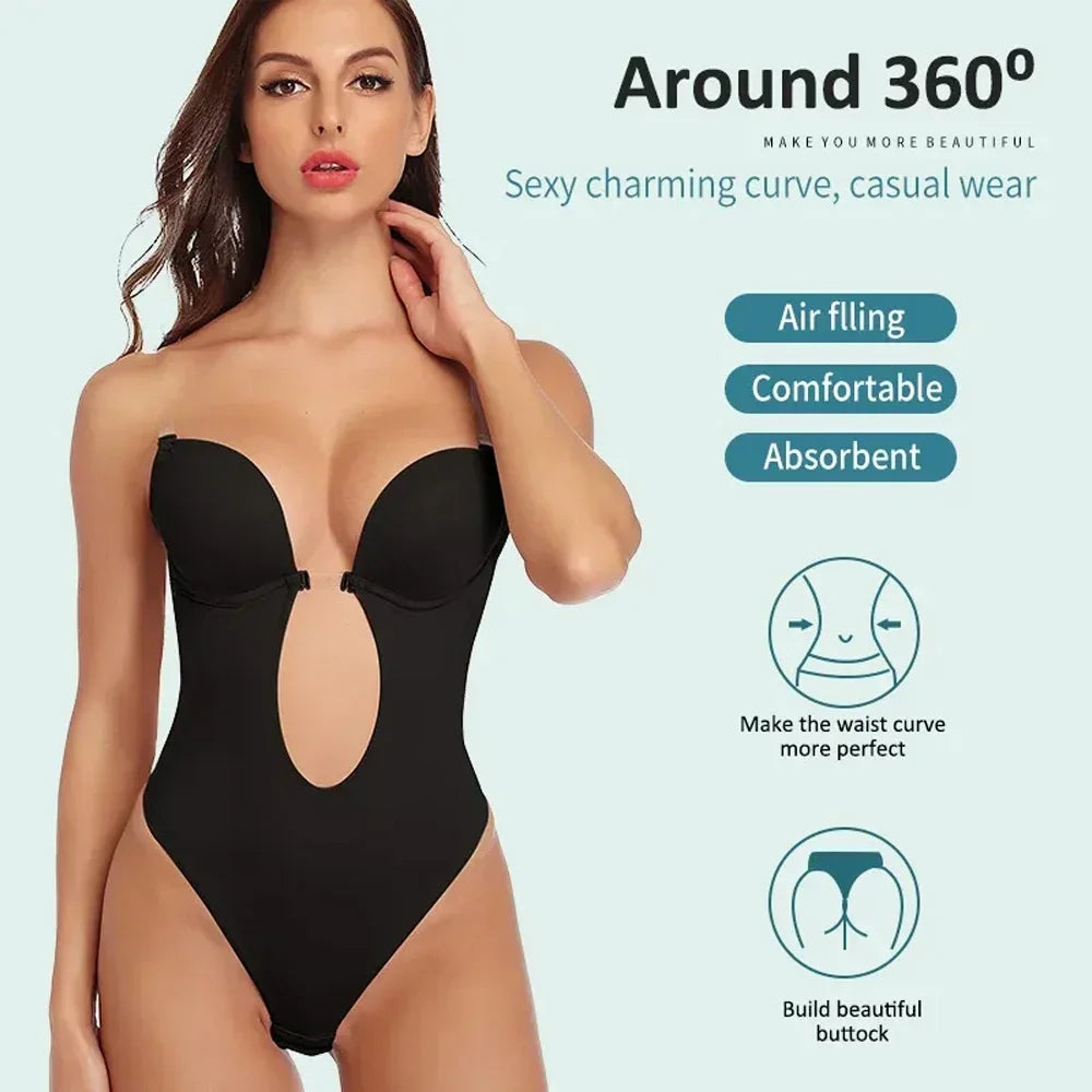 Deep V-Neck Body Shaper